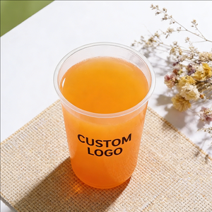 Gobelet rond jetable en PP à paroi simple, 90 mm, 22 oz, 700 ml, imprimé UV avec logo personnalisé pour thé au lait Boba, crème glacée, dessert - Product Image 5