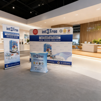 Toile de fond portable en tissu tendu avec cadre en aluminium personnalisé pour stand de salon professionnel, événement, bannière publicitaire Step and Repeat