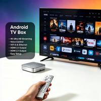 Boîte TV intelligente Android HD compacte, lecteur IPTV HD, USA, Royaume-Uni, France, Allemagne