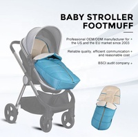 Winter New Born Safety Zip Thickening Poussette Footmuff Cushion Stroller Footmuff Pram Plain Dyed Winter Thick Sleeping Bags