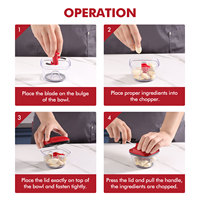 Multifunctionele roestvrijstalen keukenhulp voor groenten, fruit, vlees, knoflook, noten, ui en salade.