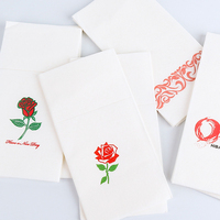 Serviettes en papier imprimées personnalisées pour hôtel, 40x40, linge de maison en coton, fleur d'or, blanche, pour mariage, Offre Spéciale
