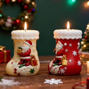 DM1294 <strong>Christmas</strong> Socks Aromatherapy Candle <strong>Silicone</strong> Molds Xmas Boots Soy Wax <strong>Silicone</strong> <strong>Mould</strong> for Home Desk Ornament - Product Image 6