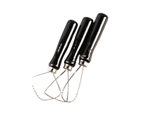 Outils de coupe en céramique à poignée noire de vente chaude 3pcs Kit grattoir en bois pour la poterie