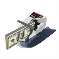 Compteur de billets portable professionnel V30UV, mini-compteur de devises multinational, 900 pièces/min, trémie de 200 pièces pour banques