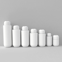 Bouteilles de lotion rondes à fond bombé avec pompe, personnalisables, 80 ml, 100 ml, 250 ml, 300 ml, 350 ml, 400 ml, 500 ml.