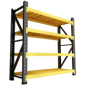 Boltless Adjustable Heavy Duty Load-Bearing 300kg/Layer Iron 4-Layer Industrial <strong>Storage</strong> Shelf <strong>Racking</strong> <strong>System</strong> - Product Image 1