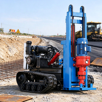 Foreuse rotative pneumatique sur chenilles pour pieux vissés, machine solaire 380V avec garantie de plus de 5 ans