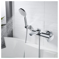 Robinet de douche européen en laiton or Rose salle de bain ensemble de douche de bain chromé