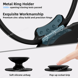 New Griptok Finger <b>Holders</b> Ring Stand Adjustable Hinge Design 360 Rotation Flexible Kickstand Multi-color Portable N52 Magnet - Product Image 3