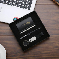 Coffret Cadeau d'Entreprise en Métal pour Anniversaire, Compagnons de Mariage, avec Étui à Crayons en PU et Stylos en Bois Sérigraphiés