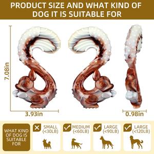 Nuovo Design cane Chewer giocattolo vero sapore di manzo può riempito burro di arachidi in Nylon indistruttibile per la pulizia dei denti giocattolo per cani - Product Image 4