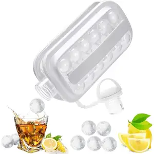 Ice Cube Maker làm cho 17 khối các vệ sinh khay đá 2 trong 1 xách tay Ice ball maker Ấm đun nước cho tủ đông Whisky bia nước trái cây