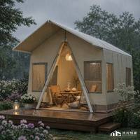 Toit triangulaire moderne en alliage d'aluminium et tissu PVC, modulaire, quatre saisons, imperméable, coupe-vent, transparent, longue durée de vie, blanc ivoire