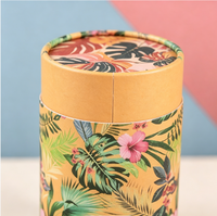 Urne funéraire pour animaux de compagnie en tube de papier à motif floral tropical, style hawaïen, urne à cendres écologique, souvenir commémoratif pour chiens et chats, 300 ml