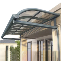 Auvent transparent en aluminium imperméable pour villa, balcon, cour