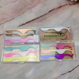 Wholesale Eyelash Applicator Scissors With Private Label Best Quality 100%Stainless Steel Tweezers Rose Gold Scissor Eyelashes - Product Image 5