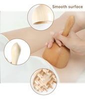 Vente flash Guasha 6 pièces/7 pièces Ensemble d'outils de massage en bois Thérapie du bois Rouleau de massage pour le dos Outils de massage en bois