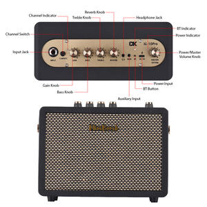 Amplificateur de <span class=keywords><strong>guitare</strong></span> électrique clair/déformé double canal intégré <span class=keywords><strong>effets</strong></span> de réverbération et de retard amplificateur de <span class=keywords><strong>guitare</strong></span> portable haut-parleur de pratique - Product Image 4