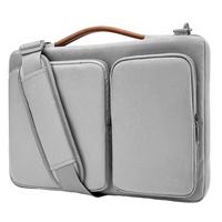 Porte-documents pour ordinateur portable en polyester Oxford de grande capacité pour homme, avec doublure en velours doux, imperméable et léger, idéal pour les voyages d'affaires