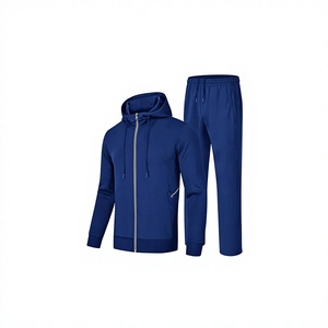 Unisex Adults Hooded Tracksuit Set Lightweight Polyester Cotton Sportswear <b>Jogging</b> <b>Suit</b> - Product Image 4