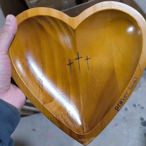 Cuencos de Madera de Diseño Personalizado, Cuencos de Madera Estilo Vintage para Velas, Cuencos de Madera con Forma de Corazón Directo de Fábrica para San Valentín - Product Image 6