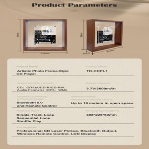 Conjuntos de Presentes para o Ano Novo, Reprodutor de CD Bluetooth, Som Hi-Fi, <span class=keywords><strong>Design</strong></span> Retro-Industrial, Sem Alto-falante Embutido, Montável na Parede - Product Image 4