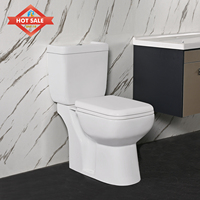 Offre Spéciale design industriel sanitaire en céramique forme carrée deux pièces à fermeture couplée S-trap toilette de lavage pour hôpital et parc