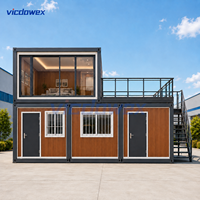 Maison préfabriquée en conteneur à emballage plat avec un design contemporain pour le bureau de chantier, l'entrepôt et l'hébergement du personnel