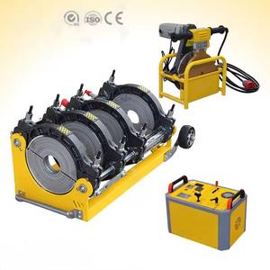 ماكينة لحام أنابيب البولي إيثيلين البلاستيكية يدوية التشغيل بسعر رخيص 63/160 مم / جهاز لحام انصهاري لتركيبات أنابيب البولي إيثيلين عالي الكثافة - Product Image 1