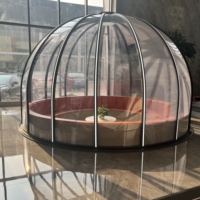 Gaoming Morden Designs Custom Spherical Sunroom Outdoor Garden Aluminium glass House
