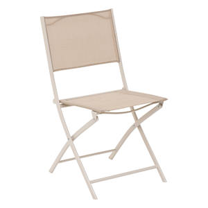 Chaise pliante MODULA en argile et textile beige - Product Image 1