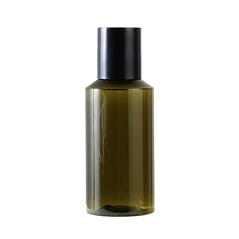 Di lusso cosmetici per la cura della pelle Boston bottiglia rotonda per olio essenziale 100ml 120ml riciclabile verde/ambra Toner per il viso bottiglie