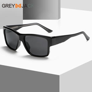 Lunettes de soleil polarisées Greyjack, monture carrée noire, UV400, métal TR, unisexe, lunettes de sport d'extérieur, type 3, lentilles TAC - Product Image 4