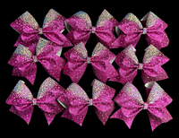 Nouveau nœud de cheerleading à paillettes fait main avec bande élastique pour équipe de cheerleading, nœud de cheerleading personnalisé