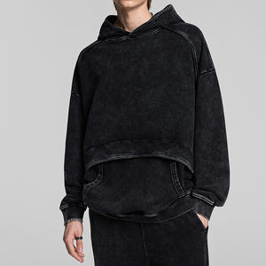 Personalizado Unisex liso con capucha cuello paneles bordado Impresión logotipo de alta calidad primavera personalizada algodón en blanco Sudadera con capucha para los hombres - Product Image 1