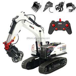 Metall 4 in1 Bagger/Holz greifer/Bohrer/Greifer HuiNa 1594 Bagger 2.4G 1/14 22ch RC Bau wagen - Product Image 1