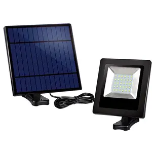 Luz solar con control remoto automático para exteriores, lámpara de inundación, luz solar para jardín, luz de pared de seguridad solar, 60 LED, IP65, resistente al agua, 80 ABS