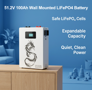แบตเตอรี่ LiFePO4 แบบติดผนัง 51.2V 100Ah รุ่น DPLB-51100-LFP-W ความจุ <span class=keywords><strong>5</strong></span>.12kWh สำหรับระบบพลังงานแสงอาทิตย์แบบออฟกริด - Product Image 1