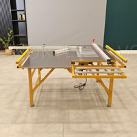 Scie à table circulaire portative Vortek en bois, pliable, coupe à angle 45/90 degrés, sans poussière, style horizontal, composant moteur central