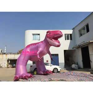 Populäres rosafarbenes aufblasbares Dinosaurier-Modell kundenspezifisches aufblasbares Wildtier-Überflasbares Produktionstyp