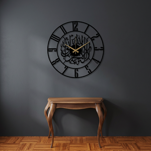 Round Metal Wall <b>Clock</b> Quartz Analog Traditional Design Antique Style for Living Room Single Face <b>Battery</b> Powered - Product Image 3