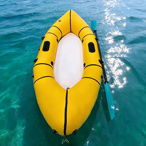 Kayak <span class=keywords><strong>gonflable</strong></span> d'extérieur en PVC léger à fond rigide, bateau pneumatique pour 2 personnes, planche à pagaie de rafting - Product Image 4