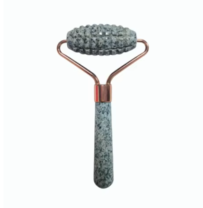 Rouleau facial en pierre naturelle bleue et blanche mouchetée, prix de gros optimal de l'usine de Huizhou. - Product Image 3