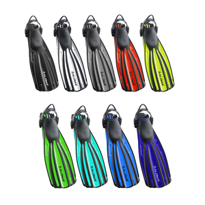 Aletas de Buceo Largas con Talón Abierto Aloma, con Correa de Resorte, Material TPR, Aletas Profesionales para Buceo Libre y Pesca Submarina - Product Image 6
