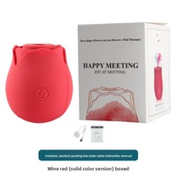 Best-seller Vibromasseur Rose pour Femmes - Jouet pour adultes en silicone sans fil en forme de fleur, 10 fréquences, étanche IPX4, rechargeable par USB, 40