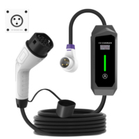 Homeuse Type 2 3.5KW 16A 7KW 32A Chargeur EV portable réglable en courant certifié IEC 62190 avec prise d'alimentation personnalisée