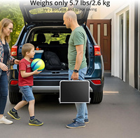 Table de camping pliable en tissu Oxford 600D en aluminium, hauteur réglable, légère, portable, avec poignée de transport, vente chaude