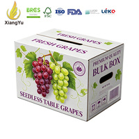 Boîte d'expédition pour raisins personnalisée Xiangyu, carton ondulé robuste pour le stockage, la distribution et l'emballage d'aliments frais à l'exportation