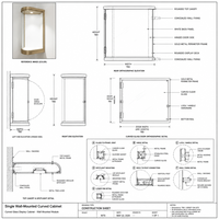 Vitrine murale incurvée pour bijoux, présentoir à bijoux, armoire en verre éclairée par LED pour bijouterie, personnalisable